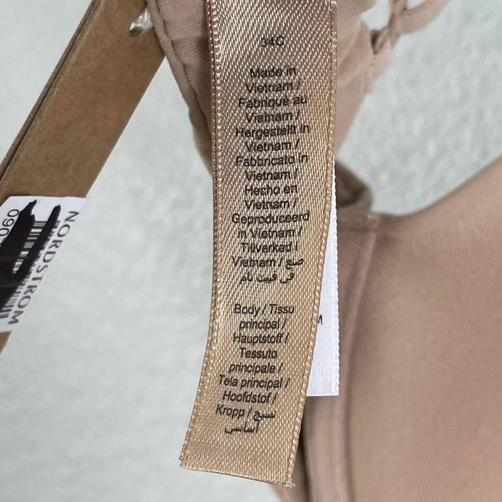NEW Skims Fits Everybody T-Shirt Bra Womens 34C Beige Underwire Lightly Lined - Picture 9 of 10